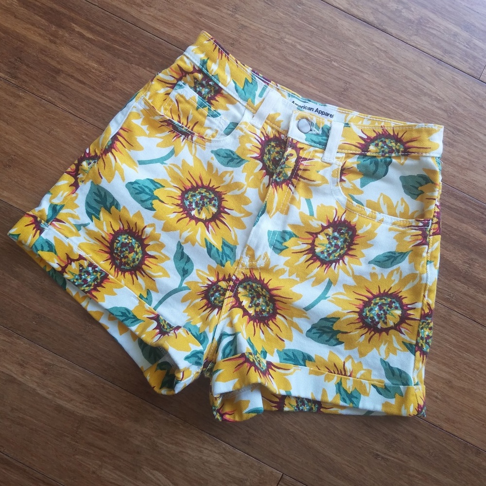 American Apparel Sunflower Shorts